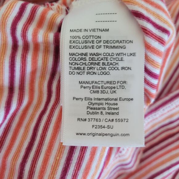 Original Penguin Striped Polo Shirt Men XL Short Sleeve Preppy Academia Pullover - Picture 5 of 8